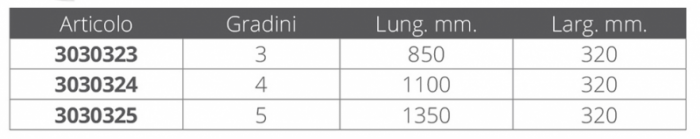 SCALETTA ALLUMINIO 5 GRADINI