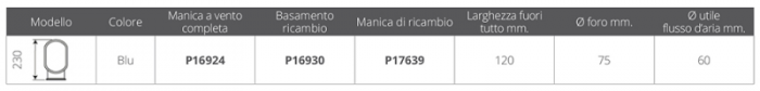 MANICA A VENTO BLU