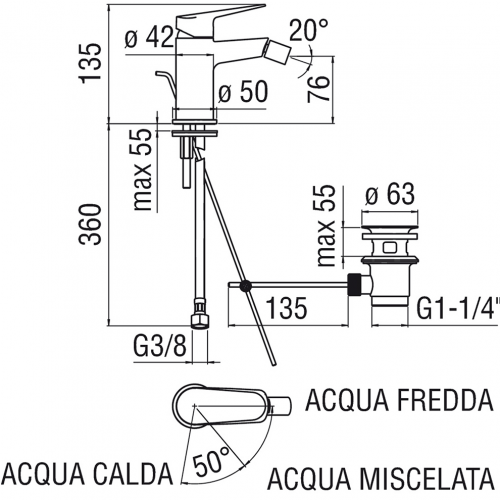 MISCELATORE BIDET BLUES