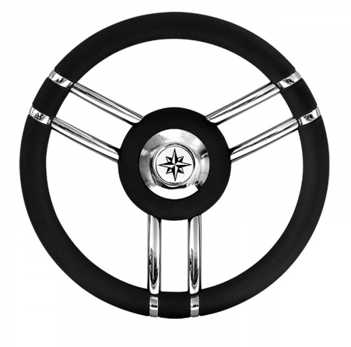 RUOTA TIMONE T27 NERO Ø MM.350