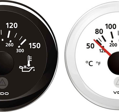 IND.TEMP.OLIO MOTORE NERO 12/24 V
