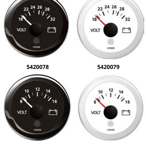VOLTMETRO 8-16 12V BIANCO