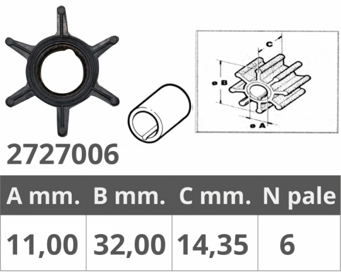 GIRANTE MERCURY 2T 3,5-3,6-4-5 HP