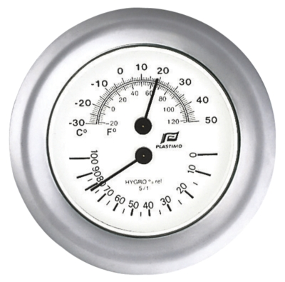 TERMOIGROMETRO CROMATO 4"