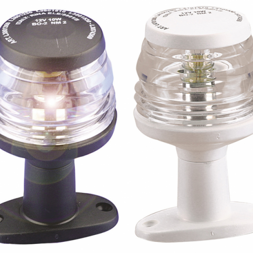 FANALE BIANCO 360° BASE NERA