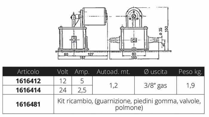 POMPA PK10 24 V.