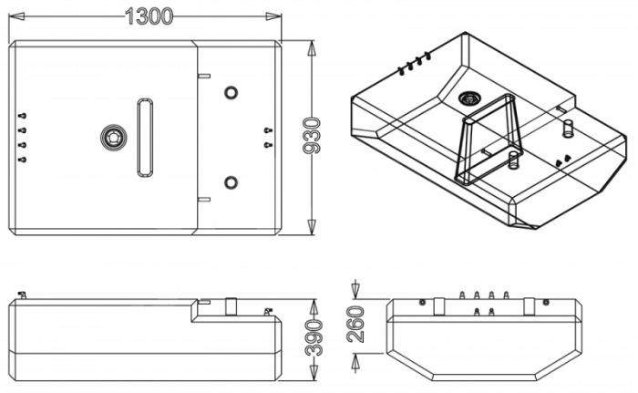 SERBATOIO CARBURANTE LT.372