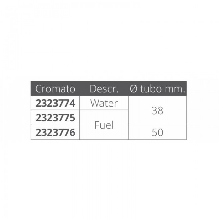 TAPPO NYLON CROMATO FUEL Ø MM.38