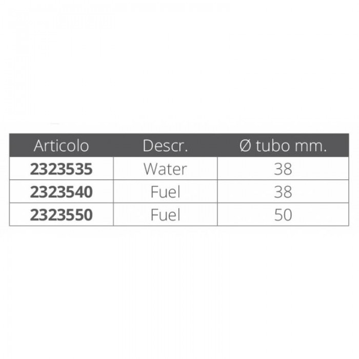TAPPO OTTONE FUEL Ø MM.50