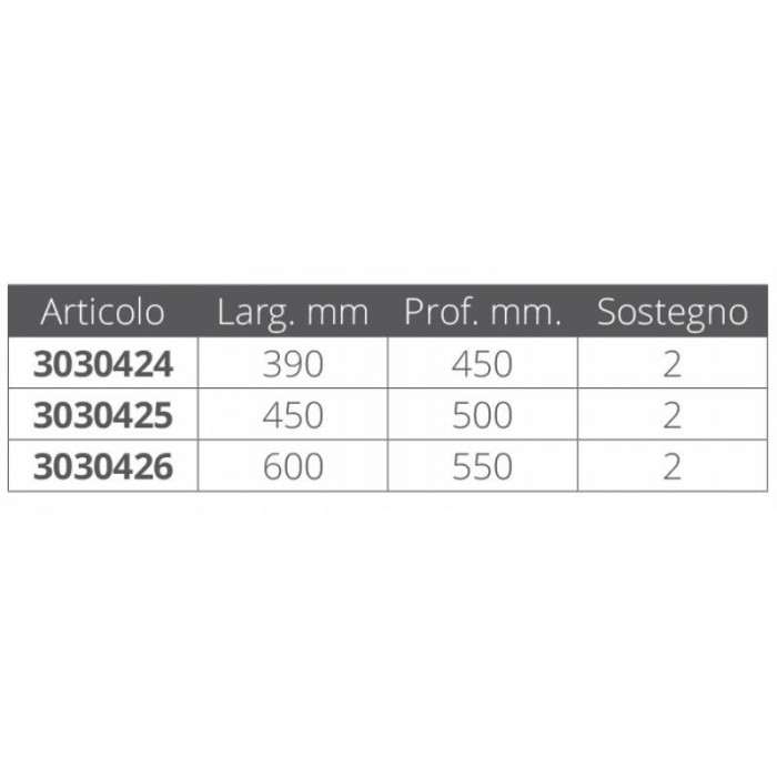 PLANCETTA CM.45X39 C/SCALETTA