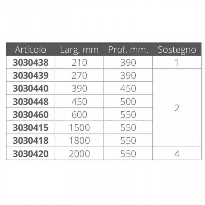 PLANCETTA CM.50X45
