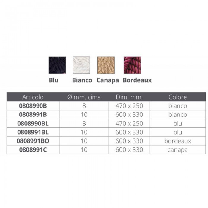 TAPPETO CORDA BLU MM.470X250