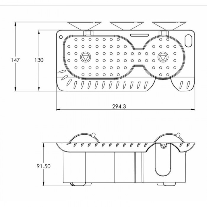 PORTABICCHIERE MM.294X91X147