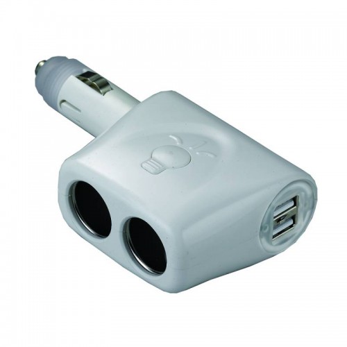 SDOPPIATORE 2 PRESE+ 2 USB