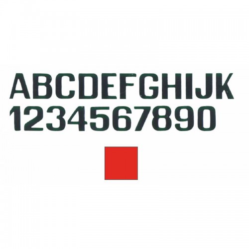 LETTERE E NUMER ROSSO MM.100