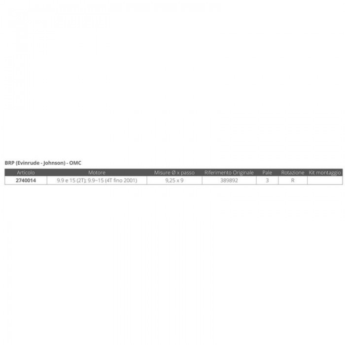 ELICA AMITA OA - 9,25 X 9