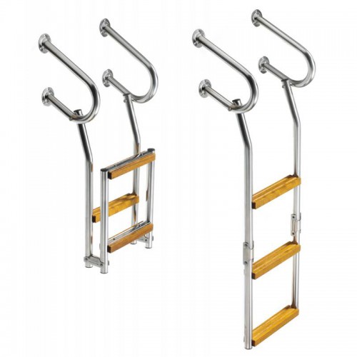 SCALETTA  INOX/LEGNO 2 GR.