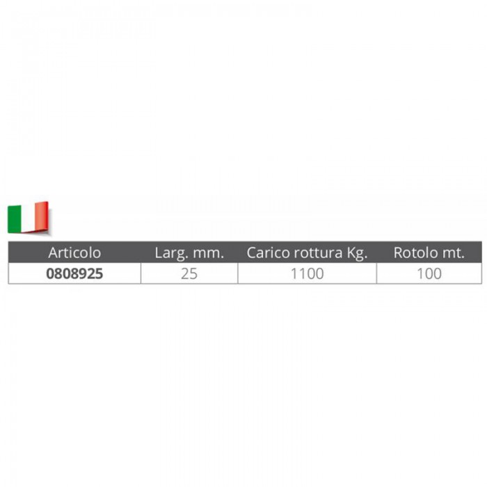 FASCIA TUBOLARE BIANCA MM.25
