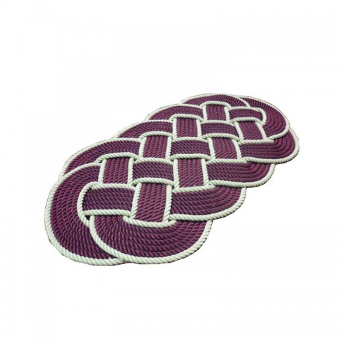 TAPPETO CORDA BORDEAUX-CANAPA