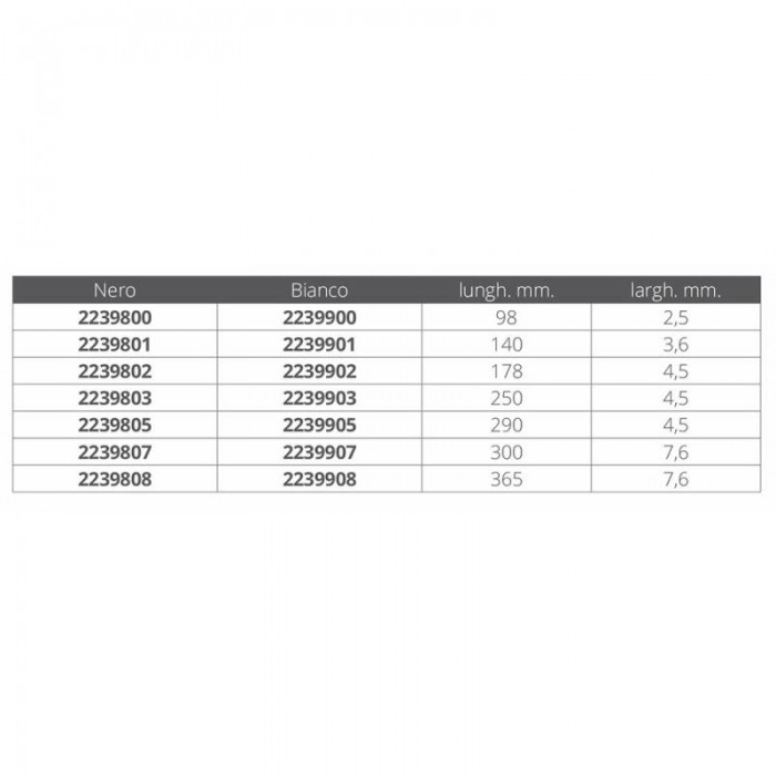 FASCETTA NYLON BIANCO MM.178X4,8