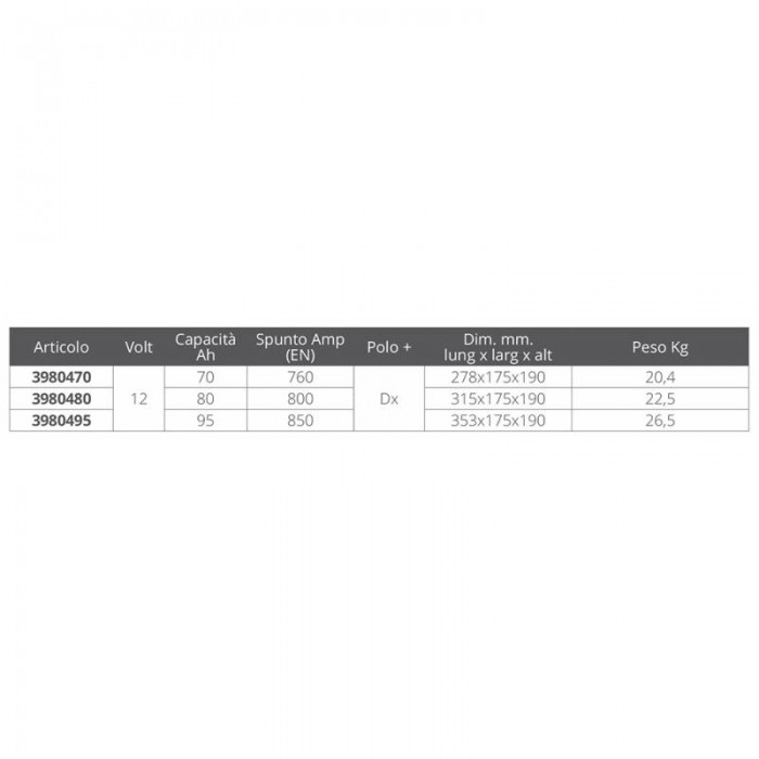 BATTERIA VARTA PROF. AGM  95 Ah