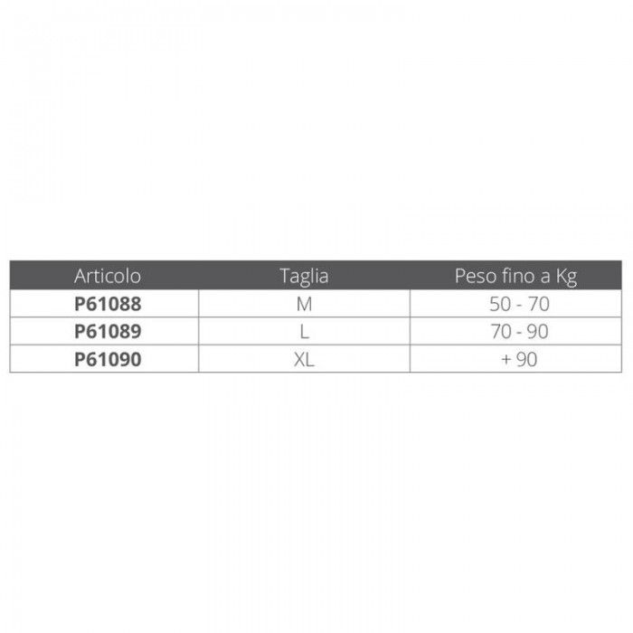 GIUBBOTTO TYPHON 70-90 KG. 150 N