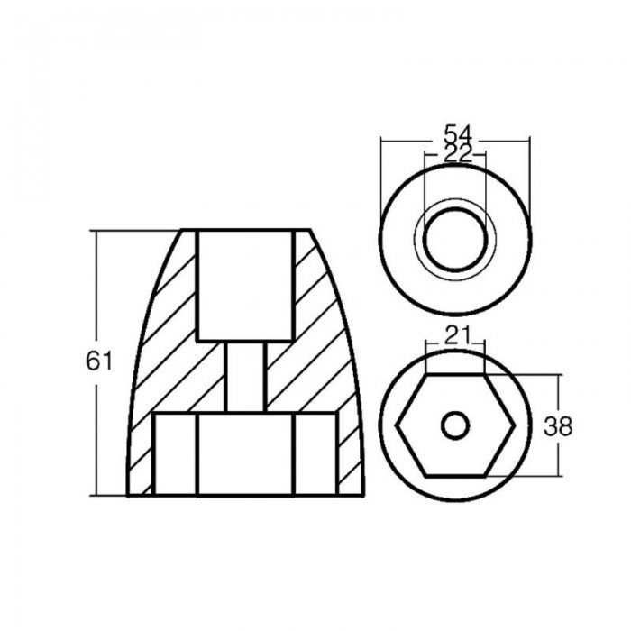 ANODO MERCURY BRAVO III IN ZINCO