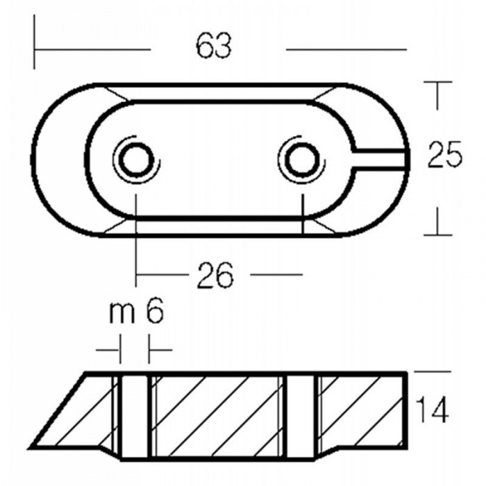 PIASTRINA 80-300HP IN ZINCO