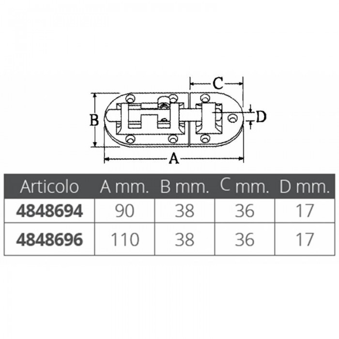 CATENACCIO INOX MM.90