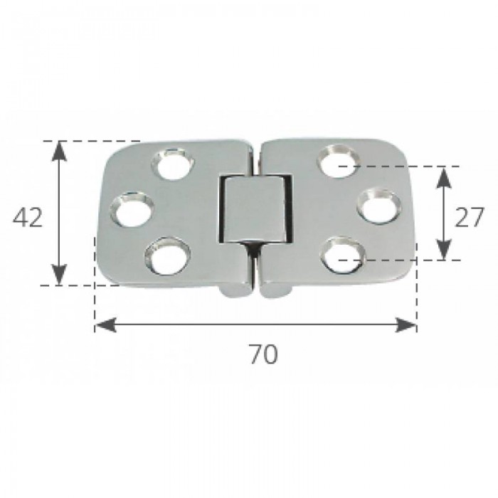 CERNIERA INOX AISI 316 CON ARRESTO